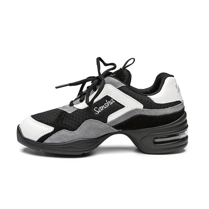 Sansha-Chaussures de brevBicolores pour Femme et Homme, Jazz, Salsa, Daim, Maille, Dessus, PhtalShoe