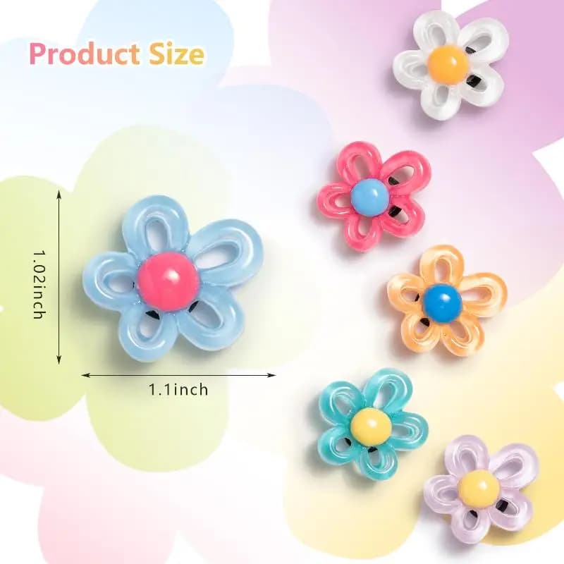 Breloques de chaussures en forme de fleur pour femmes, accessoires pour chaussures à trous, breloque
