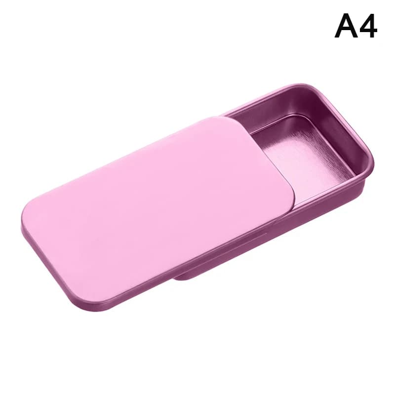 Boîte en fer blanc avec couvercle coulissant, boîte Push Pull, tiroir, boîte à baume, Mini pot d'aro