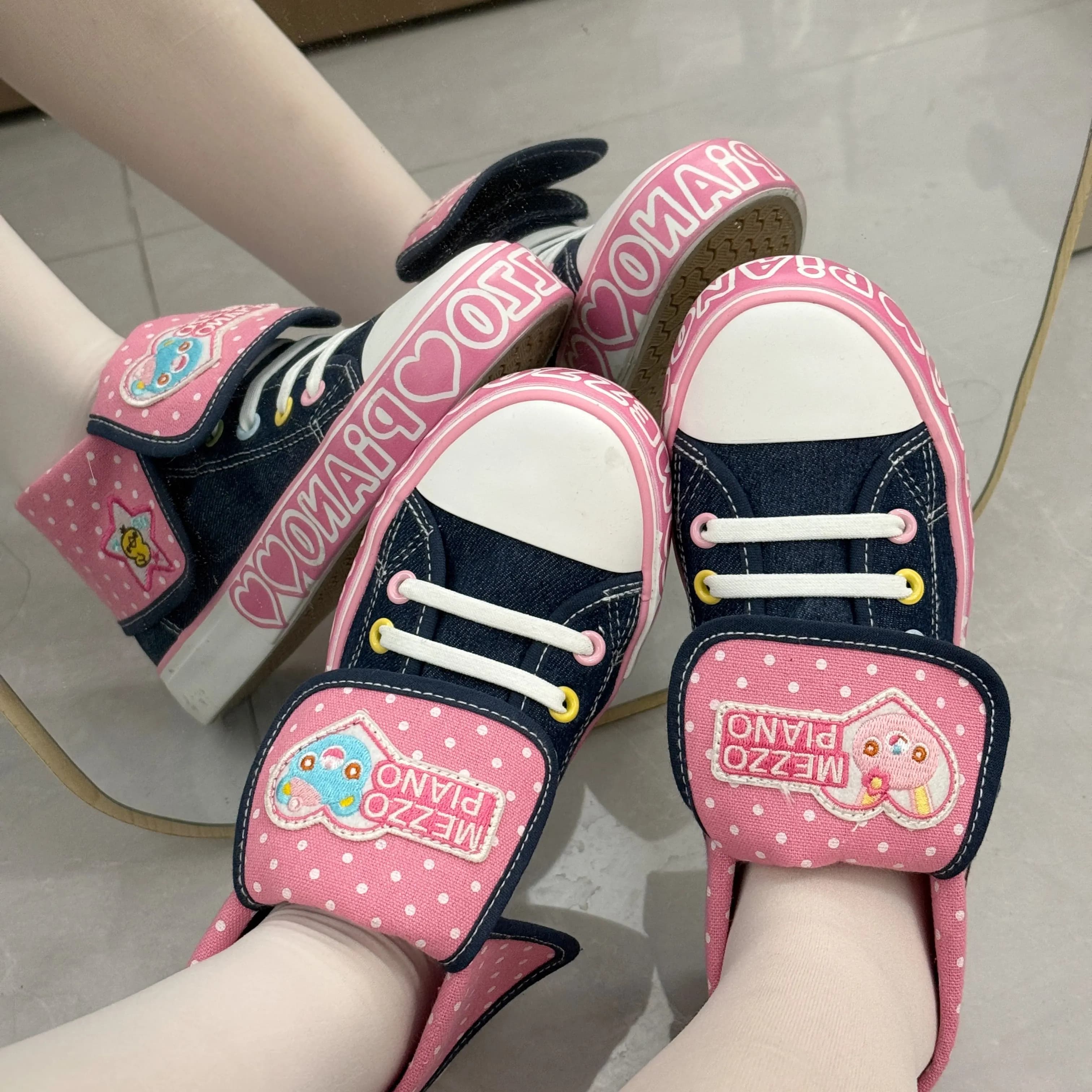 Chaussures en toile décontractées pour étudiantes, style japonais original, broderie de dessins anim