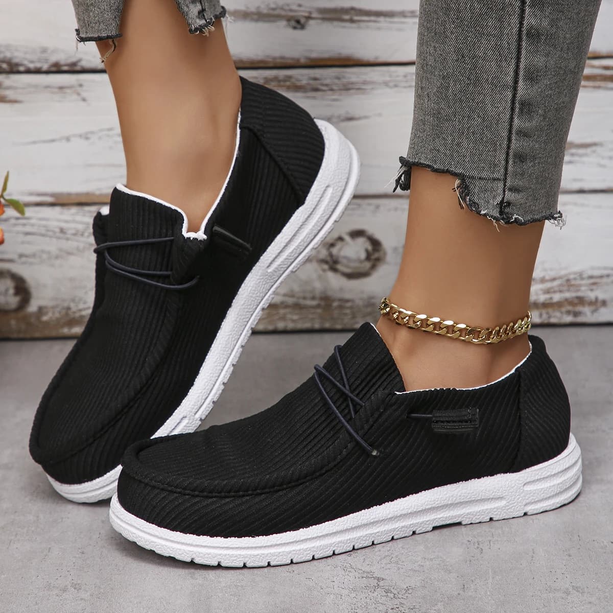 Chaussures en toile femmes été espadrilles décontractées femmes respirant tissu mocassins plate-form