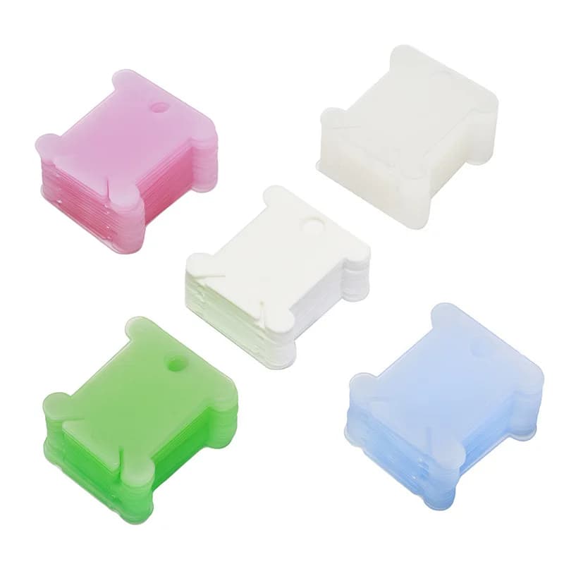Support pour fils à broder, bobine artisanale, support de rangement pour point de croix, carte en pl