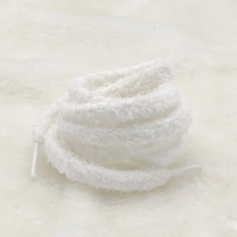 Lacets de chaussures en peluche mignons de 0,8 cm de large, 1 paire, pour baskets montantes décontra