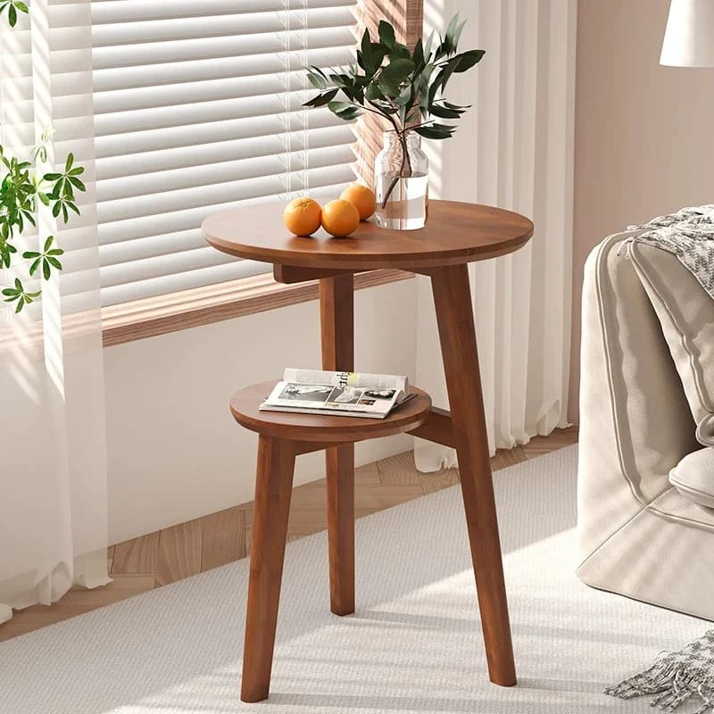 Armoires de chevet modernes Table basse Table d'appoint en bois massif salon mobile petite Table bas