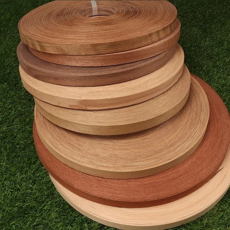 Bande de placage en bois naturel de 0