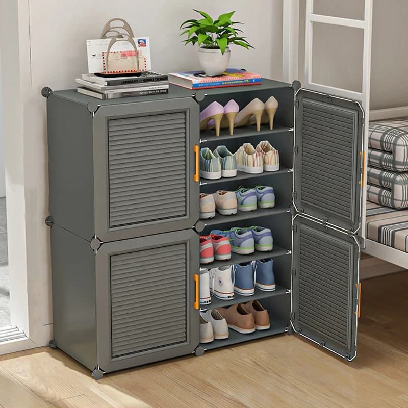 Meuble de Rangement Multicouche pour Chaussures, Meuble T1, Chambre à Coucher, Couloir, Maison Moder