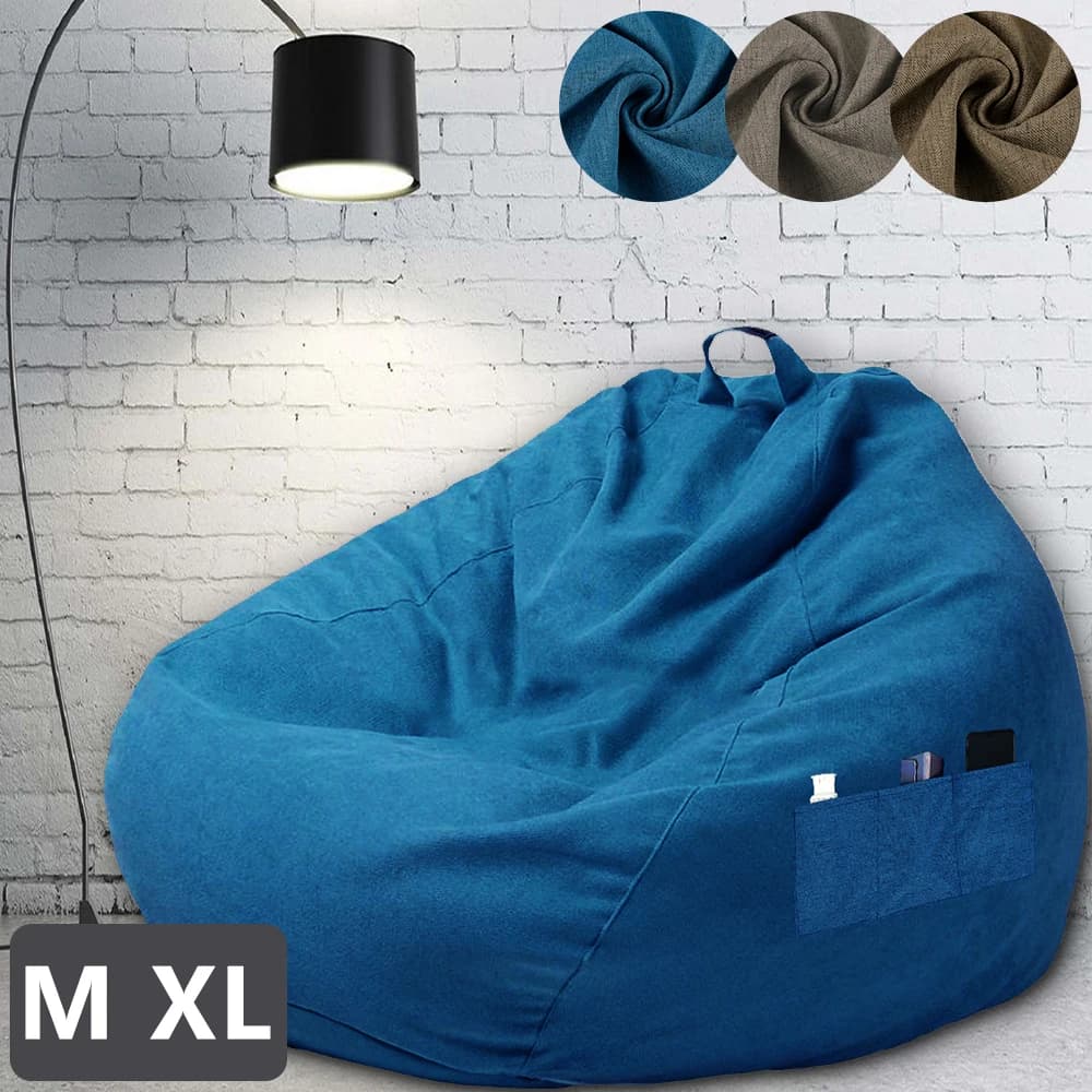 1/2 pièces canapés couverture remplacement pouf doublure intérieure amovible paresseux canapé doublu