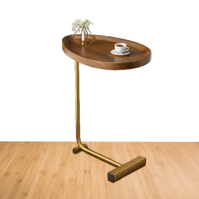 Table de bout en forme de C pour café et thé, canapé fin, petit meuble TV, cadre en métal, étroit, r