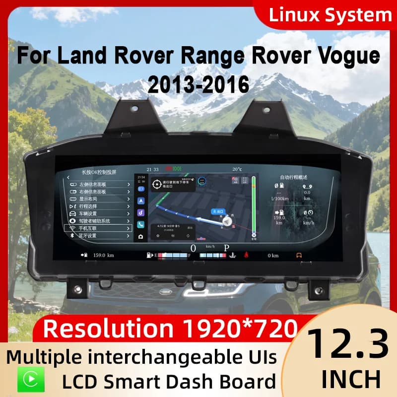 Tableau de bord numérique pour Range Rover Vogue 2013-2016/Range Rover Sport 2014 – 2017, compteur d