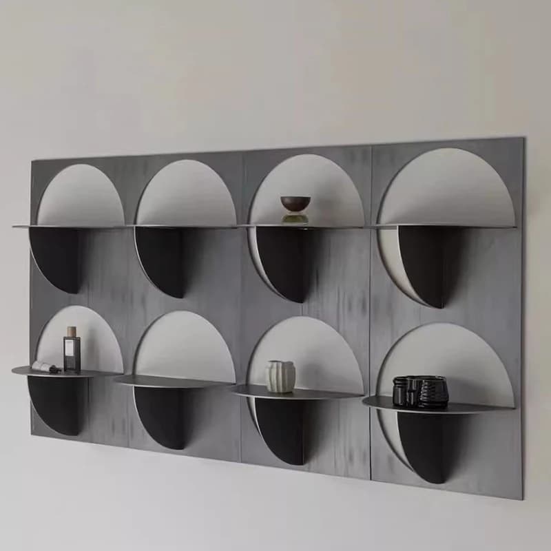 Bibliothèques nordiques en acier inoxydable, équipées de mur, organisateur moderne, étagère de range