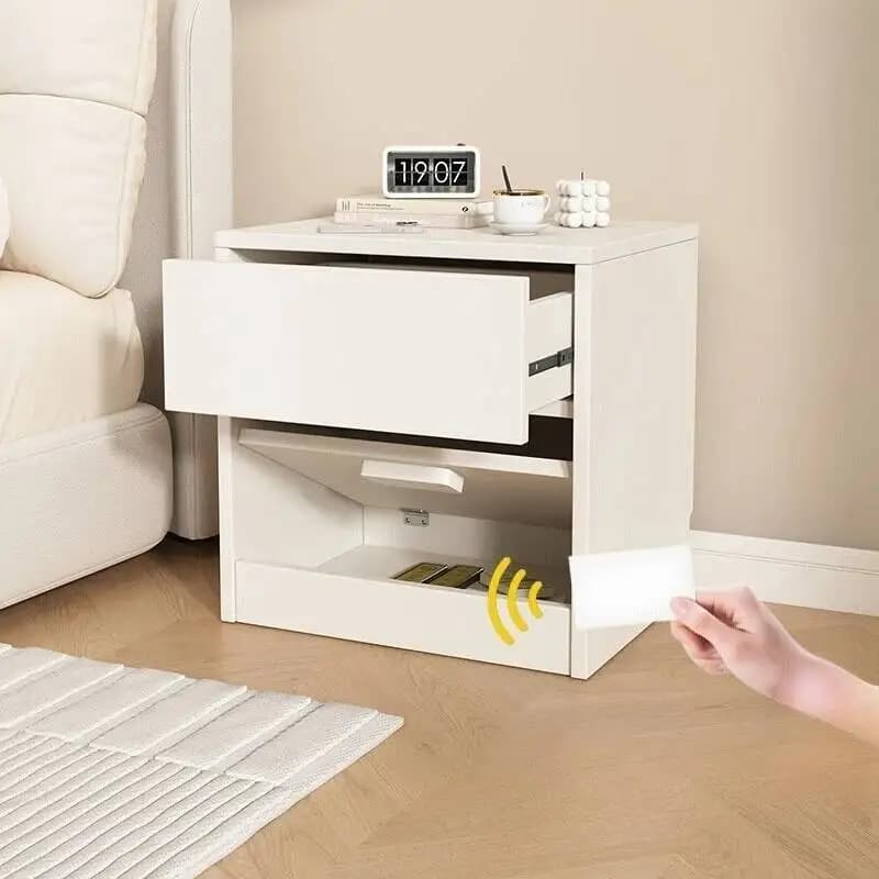 Serrure à carte magnétique table de chevet casier de rangement argent coffre-fort nordique maison ta