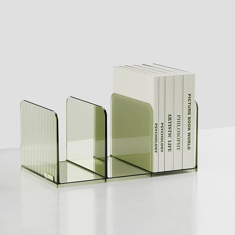 Serre-livres transparents, étagère de bureau, support de rangement décoratif, support de livre, pape