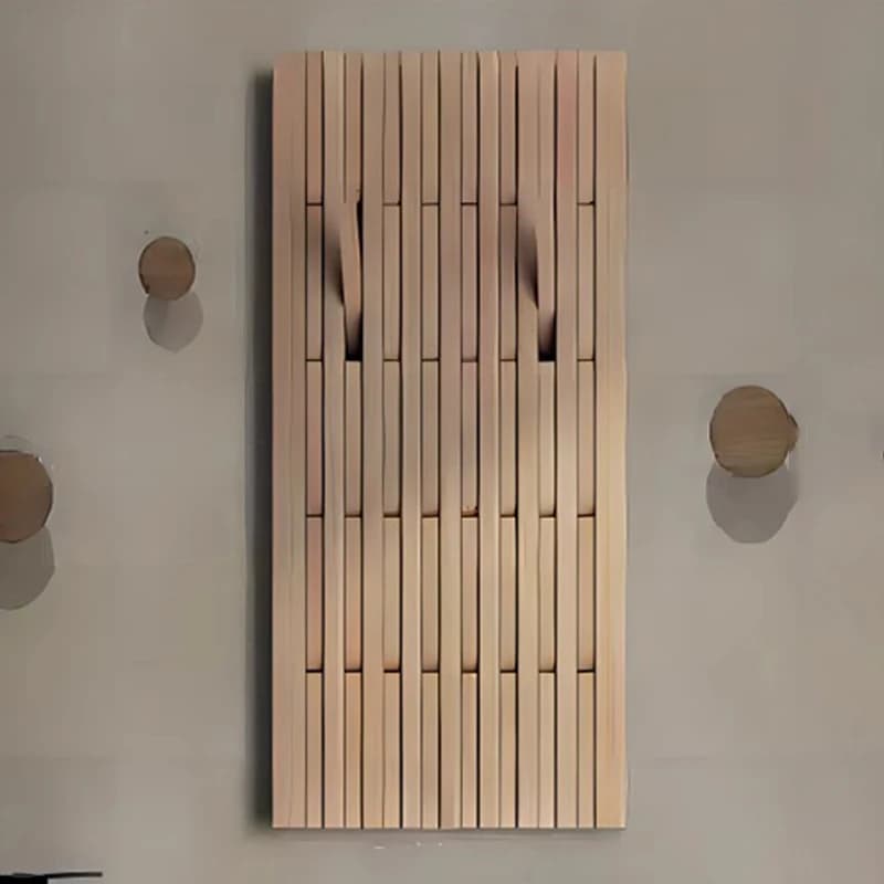 Grand porte-manteau mural en bois massif, Hall d'entrée, rangement multifonctionnel, crochet multico
