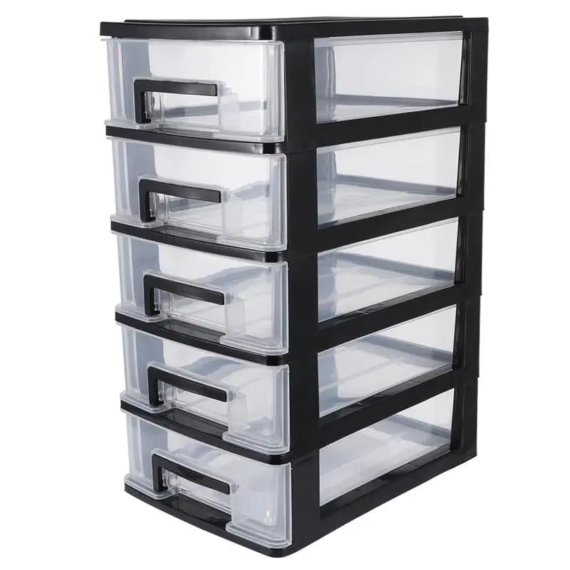 Armoire de rangement à cinq niveaux, en plastique, Type tiroir, placard, Portable, anti-poussière, o