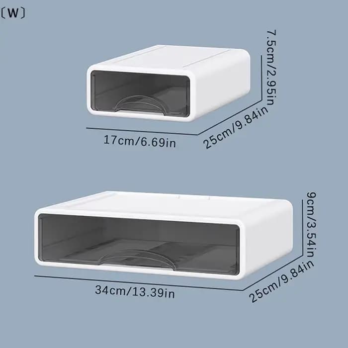 MaveraW Caja en plastique Organisateur de bureau Tiroir Boîte de rangement de maquillage Conteneur de bijoux empilable