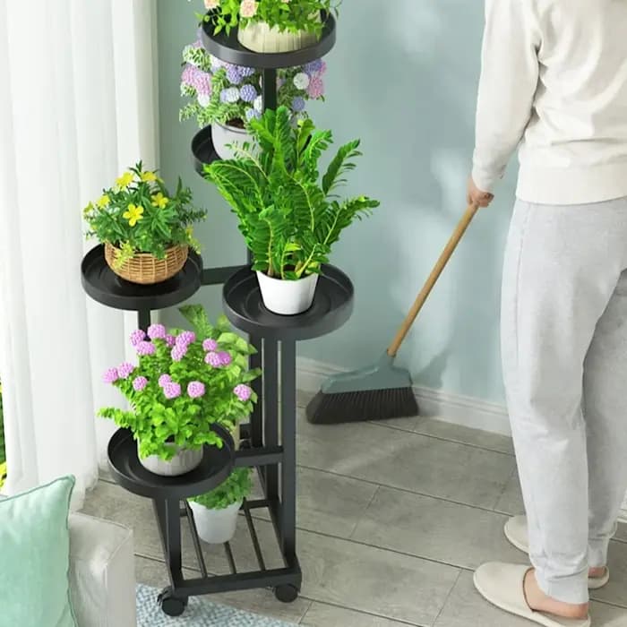 Support de pot de fleurs sur pied, support de fleurs flottant pour terrasse de jardin, décoration, mobilier de jardin extérieur, meubles de patio