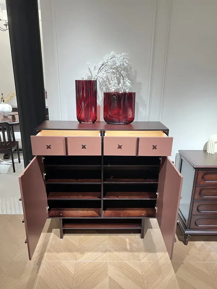 Meuble à chaussures victorien, étagère à chaussures antique en bois massif, 5 niveaux, grande capacité pour 24 à 35 paires, organisateur de rangement pour entrée de maison