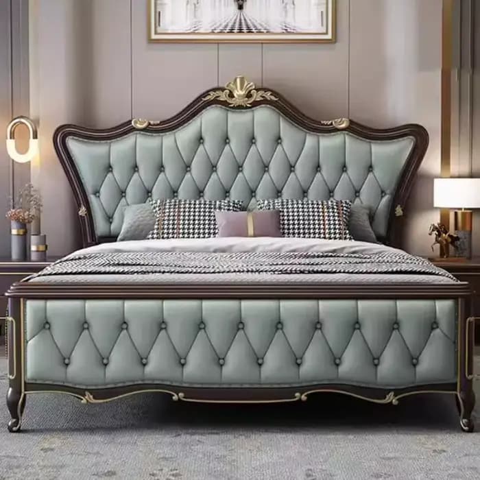 Lit King Size Moderne avec Rangement, Luxe, 200x220cm, Cadres de Lit Minimalistes, Meubles Capitonné