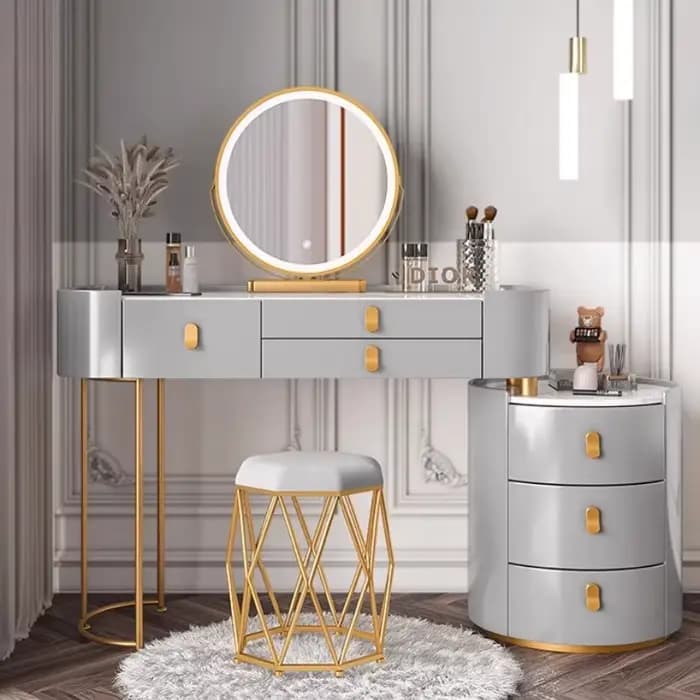 Coiffeuse de rangement de maquillage pour filles