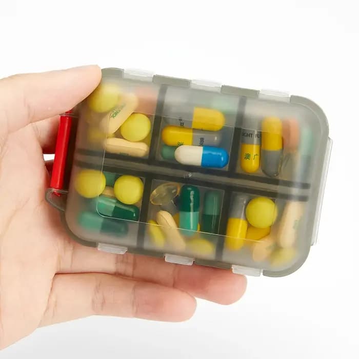 Boîte à pilules médicale hebdomadaire à 12 grilles, distributeur de pilules, organisateur de comprimés, pilulier, conteneur Portable, diviseur de médicaments, boîte à médicaments