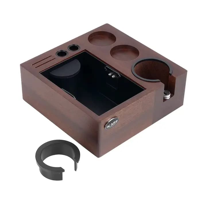 IKAPE V2 Boîte à café, organiseur intégré d'outils à expresso pour le rangement des accessoires de b