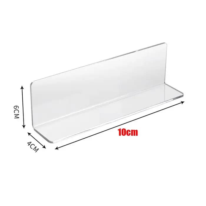 Déflecteur d'armoire à miroir de salle de bain en forme de L en acrylique, organisateur Anti-chute d