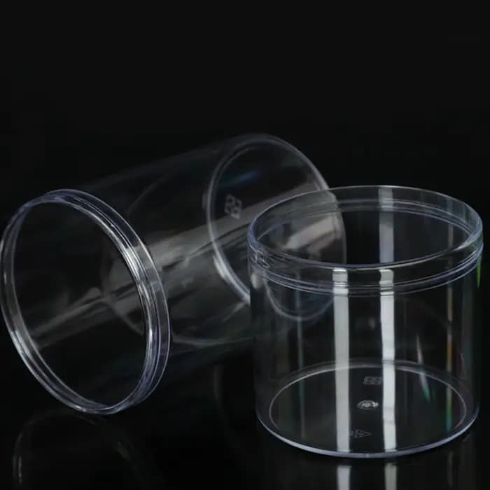 Boîte de rangement ronde et carrée en plastique transparent