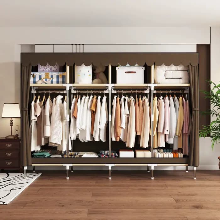 Armoire portable - 4 zones de suspension et 4 zones de rangement