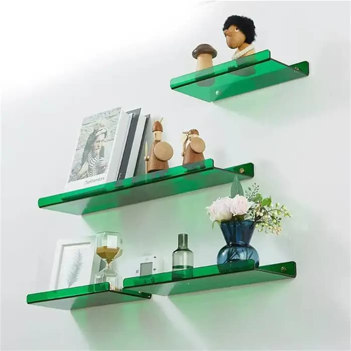 Étagère de rangement murale en acrylique de couleur, étagères modernes pour salle de bain, salon, po