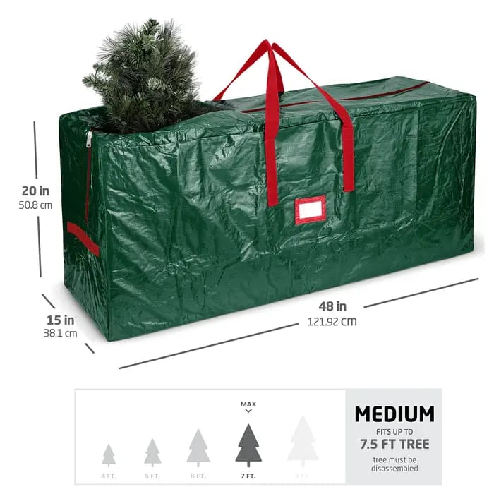 Sac de rangement pour arbre de Noël de grande capacité | Imperméable et anti-poussière