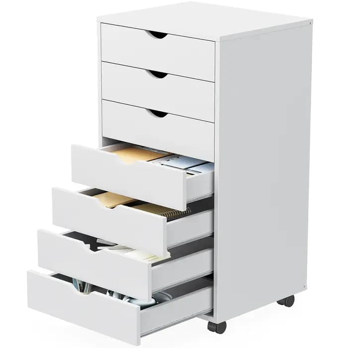 JHK 7 tiroirs commode table de nuit armoire de rangement en bois fichier bureau