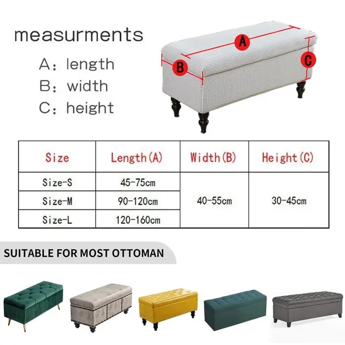 Housse de rangement extensible pour repose-pieds