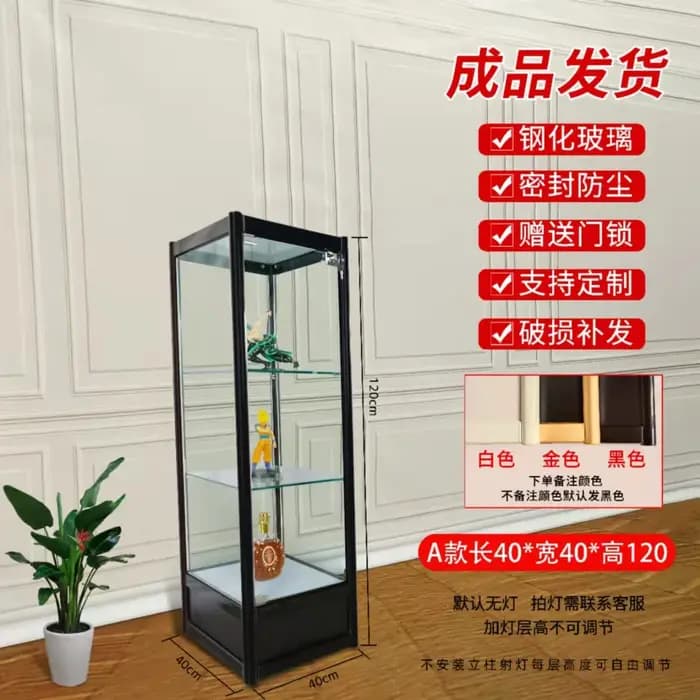Armoire de rangement modèle transparent sur mesure pour articles en verre
