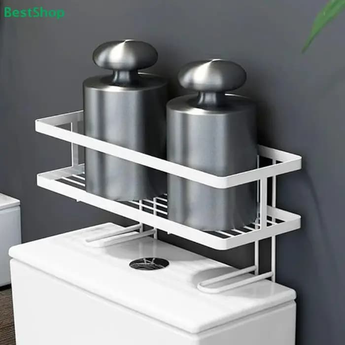 ❄ Étagère de rangement en métal pour au-dessus des toilettes