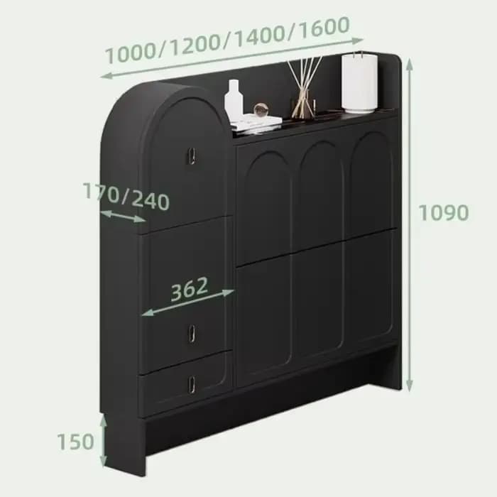 Meuble de rangement pour chaussures en bois pour enfants