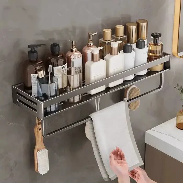 Étagère murale en aluminium multifonctionnelle