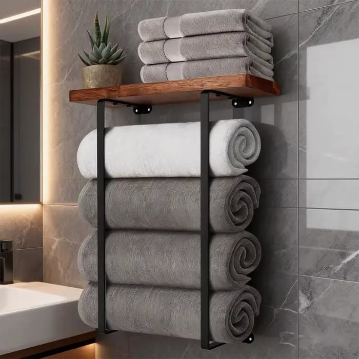 Porte-serviettes pour la décoration murale de la salle de bain