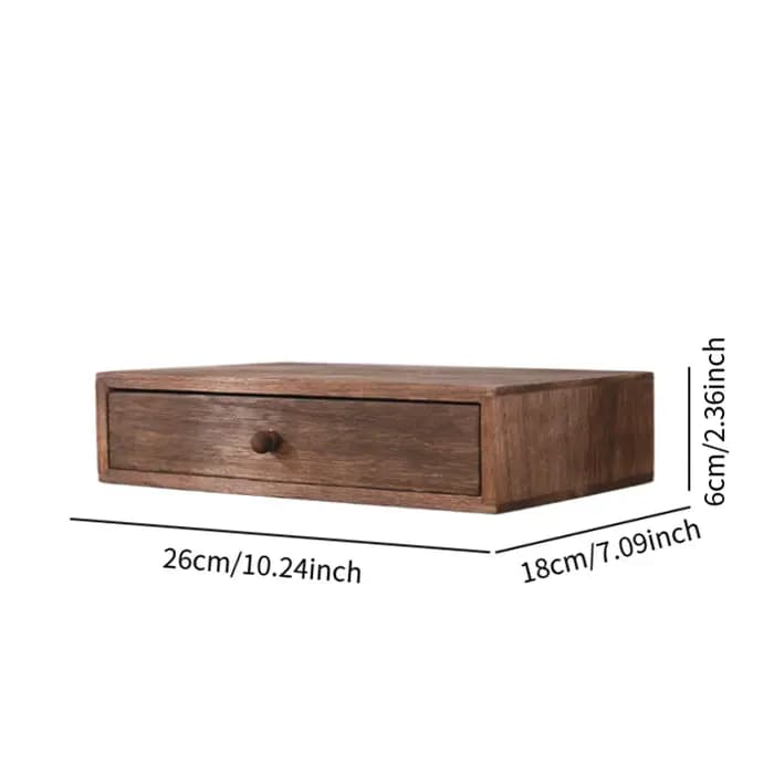 Organisateur de bureau en bois avec tiroir, boîte de rangement, organisateur de maquillage de bijoux