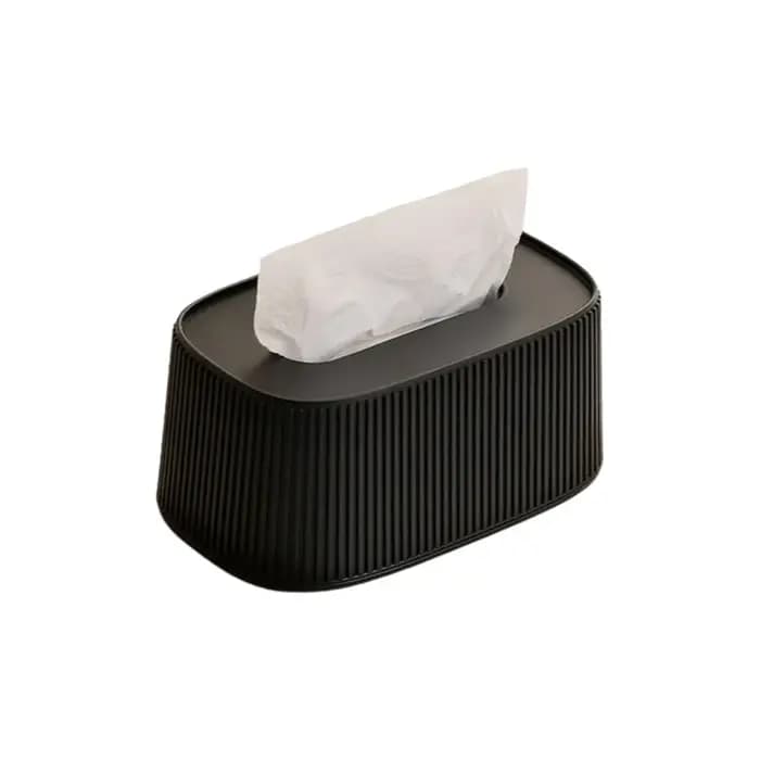 Boîte à mouchoirs à grande ouverture avec couvercle en bois/plastique lisse, distributeur de mouchoi