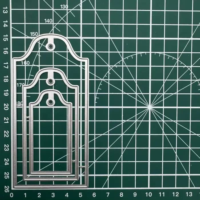 Nouvelle boîte aux lettres, étiquette de Base et enveloppe rectangulaire, matrices de découpe en mét