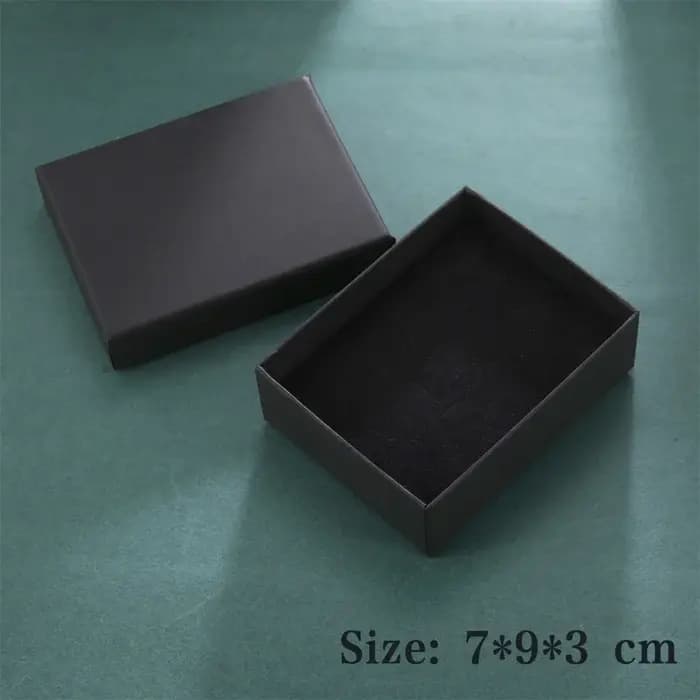 Boîte-cadeau noire pour bijoux, bague, collier, boucle d'oreille, bracelet, porte-clés, broche, etc,