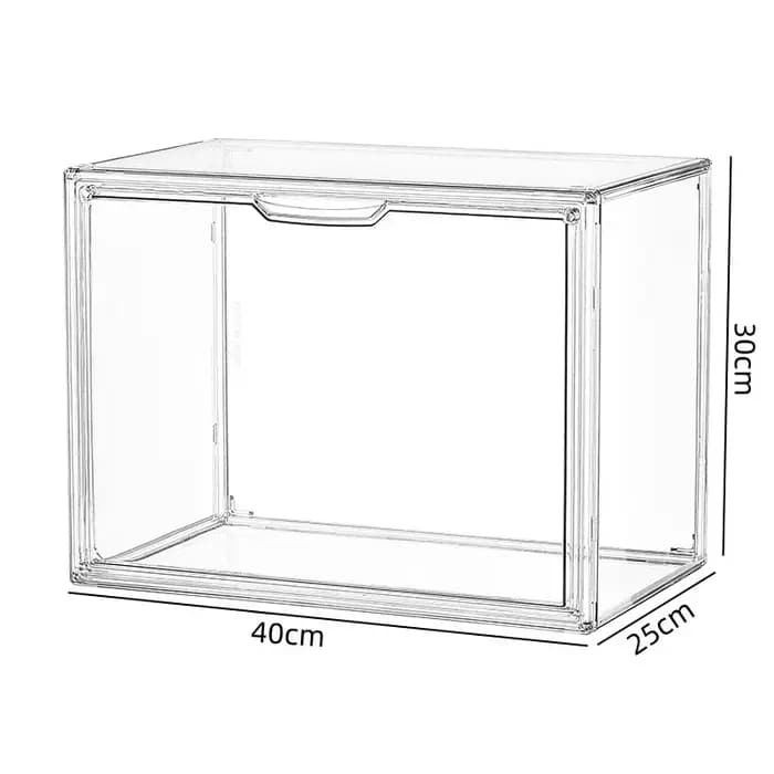 Boîte de rangement pour livres en acrylique, vitrine magnétique transparente, organisateur d'album anti-poussière, meuble de rangement pour la maison, support d'étagère au sol