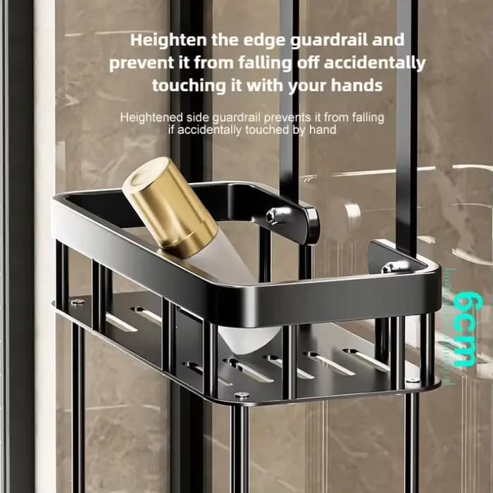 Étagère de rangement pour salle de bain à suspendre sur la porte