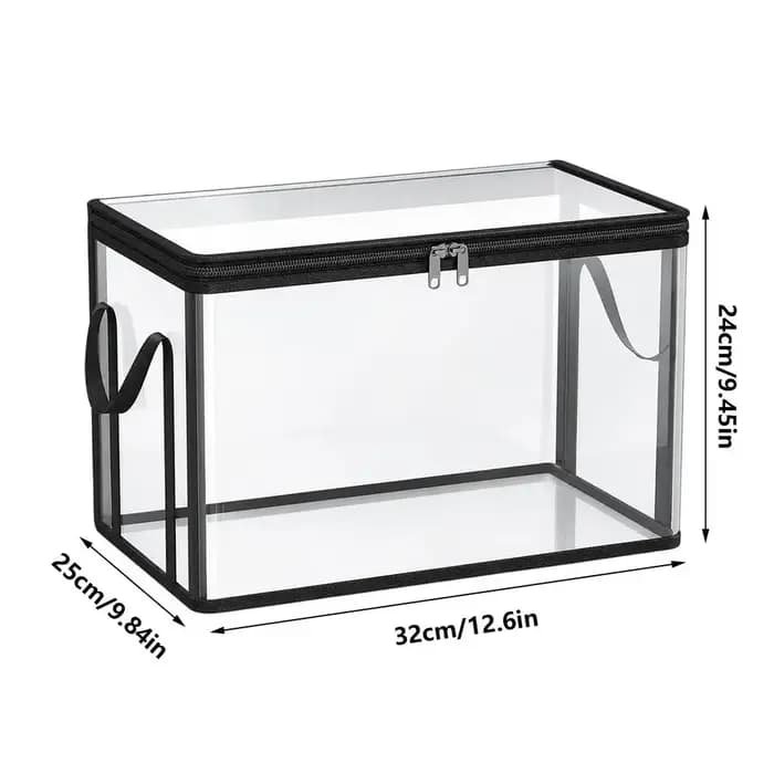 Boîte de rangement transparente en PVC