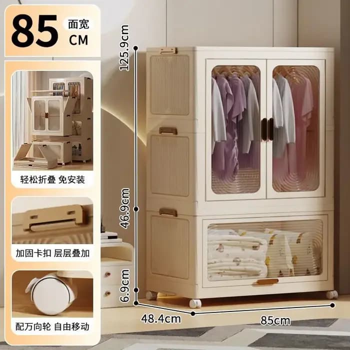 Armoire moderne transparente blanc pliable affichage appartement