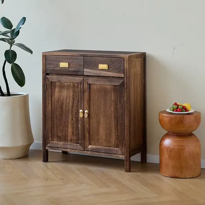 Meuble à chaussures de style farmhouse, organisateur de chaussures en bois à 2 tiroirs, étagère à chaussures à double porte pour 12-13 paires, armoire de rangement pour entrée