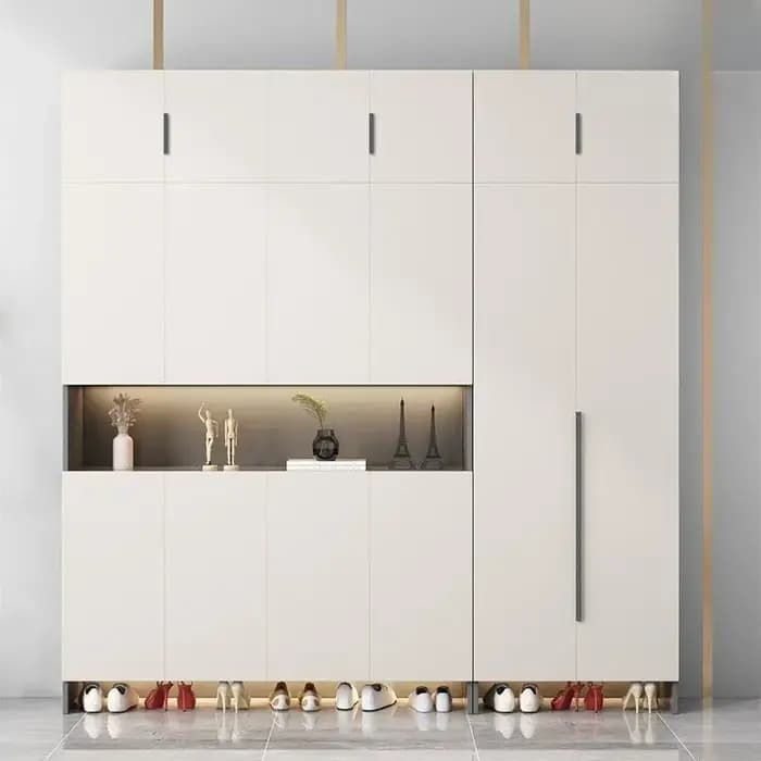Armoire à chaussures de salon en bois massif