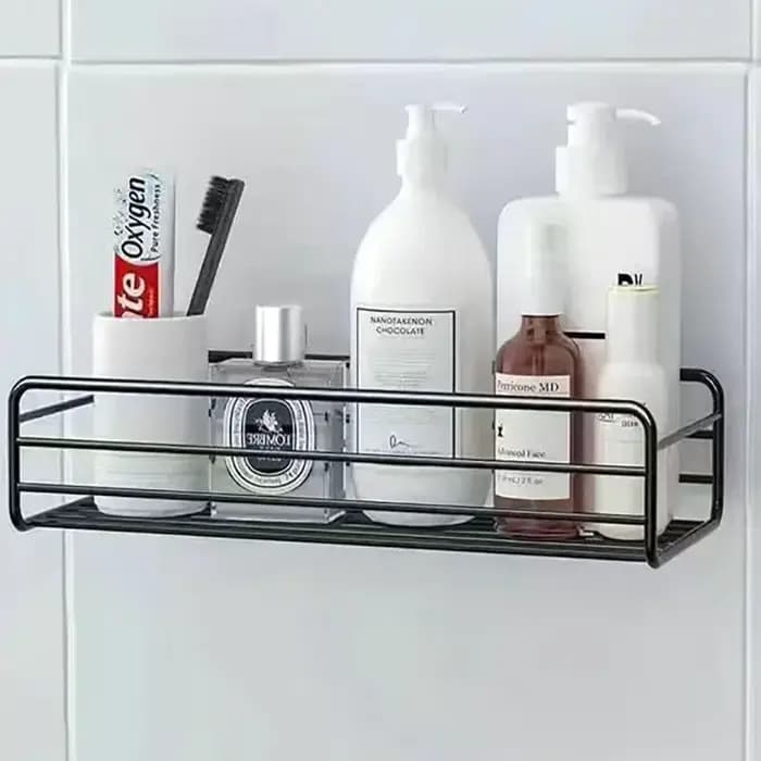 Fournitures de salle de bain étagère murale flottante organisateur en métal chariot