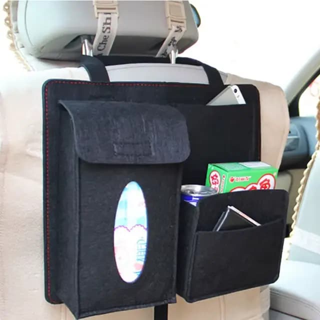 Sac de rangement de voiture, boîte de rangement de coffre, boîte de rangement en tissu feutré, sacs