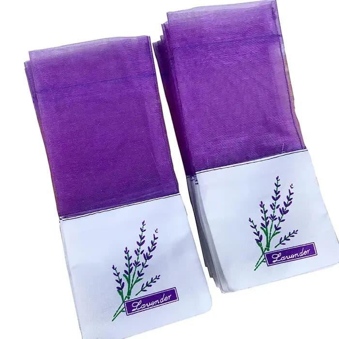 100 pièces Sachets vides sac fleur impression parfum lavande Sachet sac sac à main lavande parfum sac de rangement Souvenir emballage